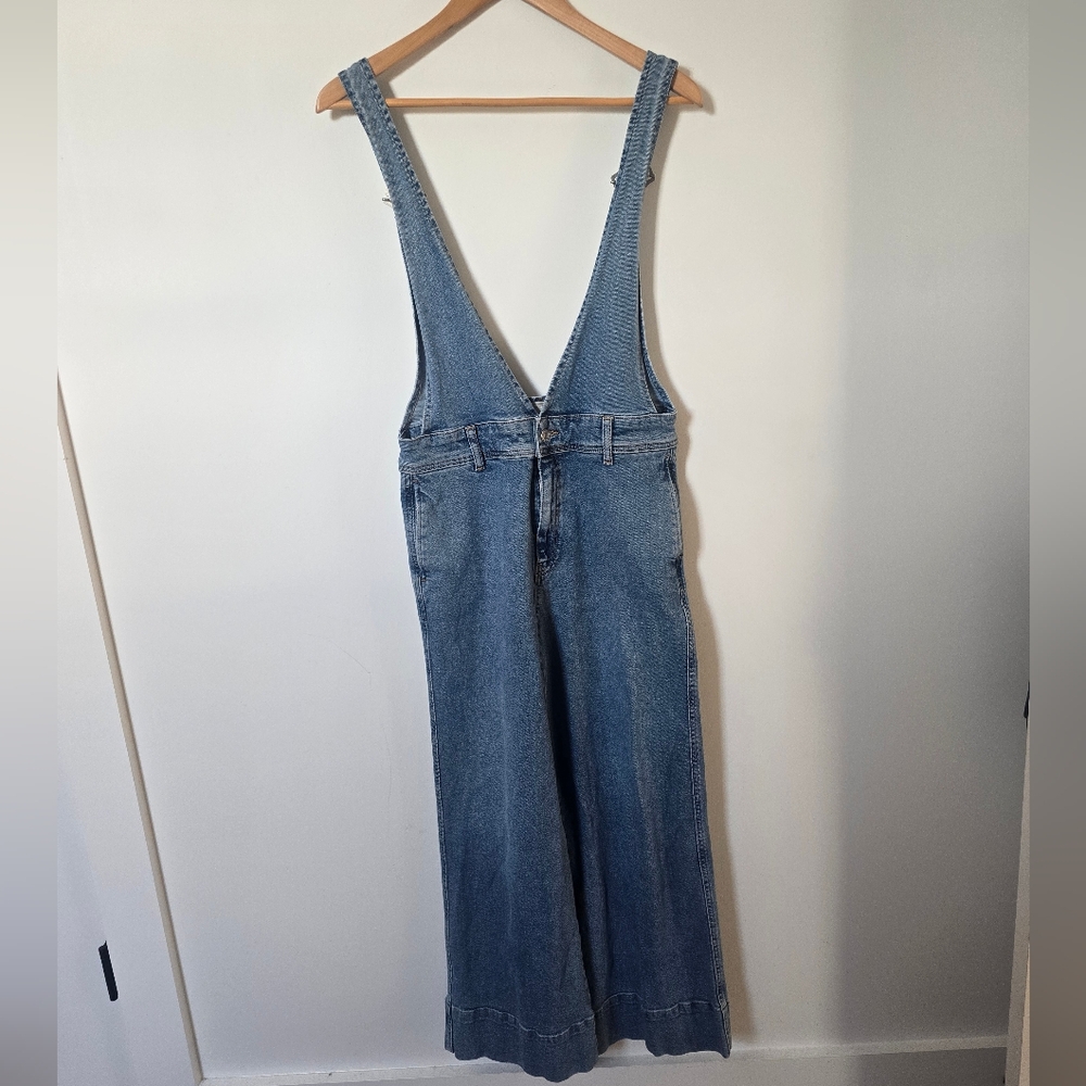 Free People A-Line Denim Overalls, Size 6 - Picture 5 of 9